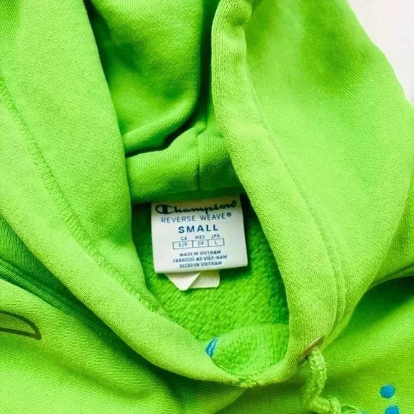 Champion Reverse Weave Heavyweight Embroidered Logo Hoodie Sweatshirt Size S - Picture 14 of 16